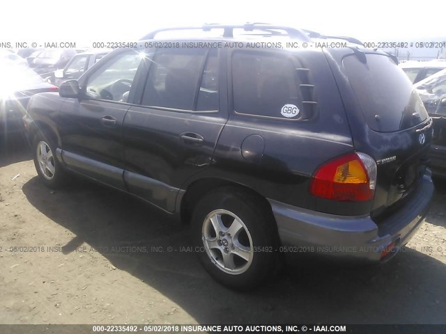 KM8SC73D84U741823 - 2004 HYUNDAI SANTA FE GLS/LX BLACK photo 3