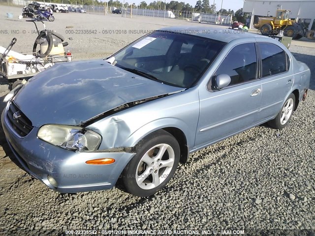 JN1CA31DXYT760642 - 2000 NISSAN MAXIMA GLE/GXE/SE Light Blue photo 2