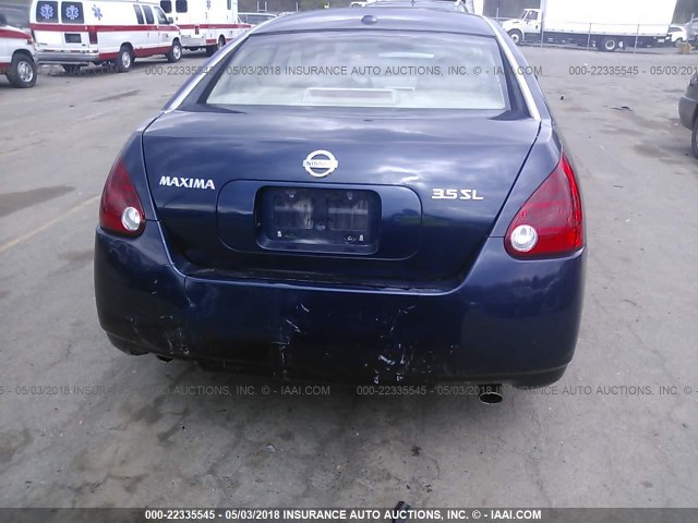 1N4BA41E16C864687 - 2006 NISSAN MAXIMA SE/SL BLUE photo 6