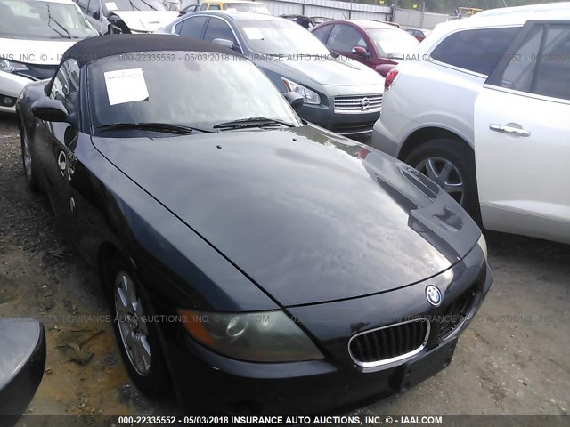 4USBT33514LS51052 - 2004 BMW Z4 2.5 BLACK photo 1