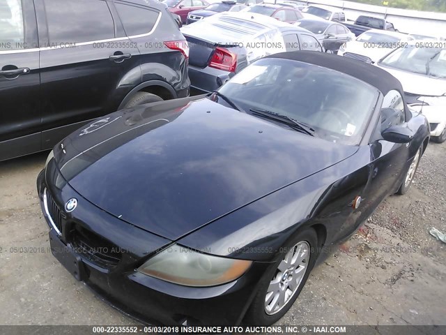 4USBT33514LS51052 - 2004 BMW Z4 2.5 BLACK photo 2