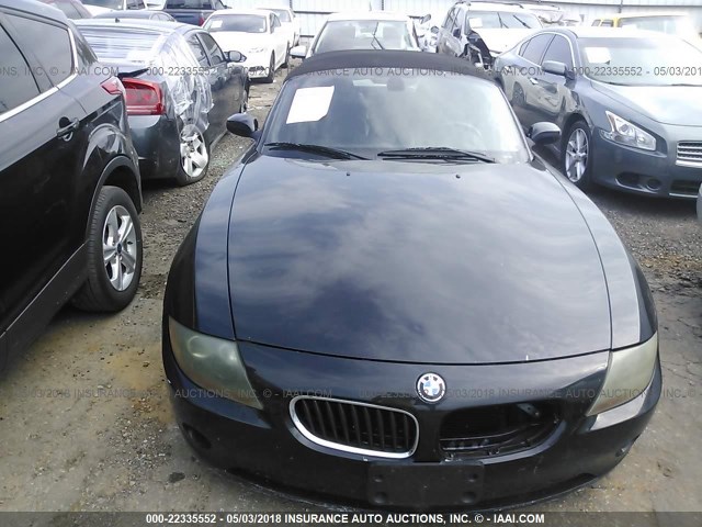 4USBT33514LS51052 - 2004 BMW Z4 2.5 BLACK photo 6