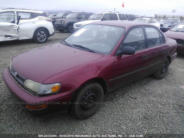 1NXAE09B7RZ212194 - 1994 TOYOTA COROLLA LE/DX მუქწითელი ფოტო 2
