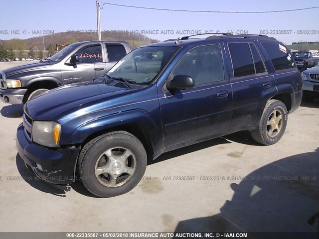 1GNET13M662330828 - 2006 CHEVROLET TRAILBLAZER LS/LT Navy photo 2