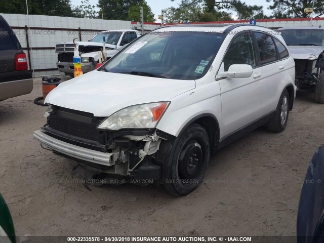 5J6RE387X9L018734 - 2009 HONDA CR-V EXL WHITE photo 2