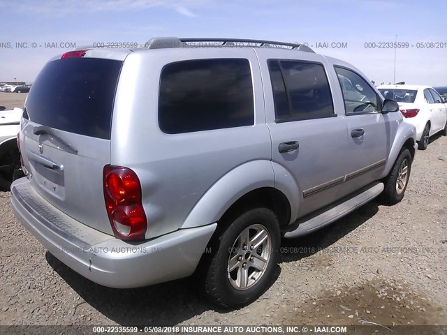 1D4HB48N24F152467 - 2004 DODGE DURANGO SLT SILVER photo 4