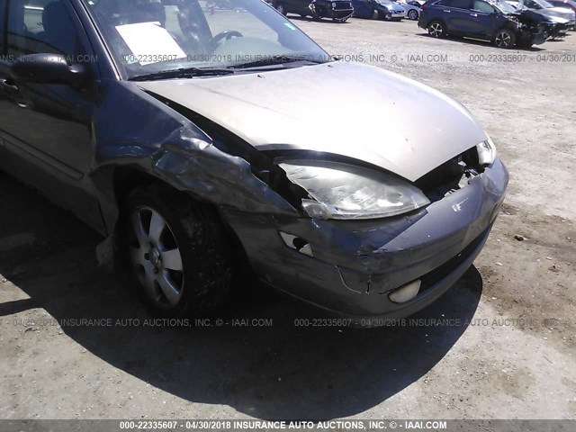 1FAFP38372W318161 - 2002 FORD FOCUS ZTS GRAY photo 6