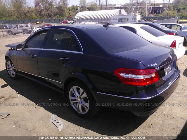 WDDHF8HB0BA269804 - 2011 MERCEDES-BENZ E 350 4MATIC Dark Blue photo 3