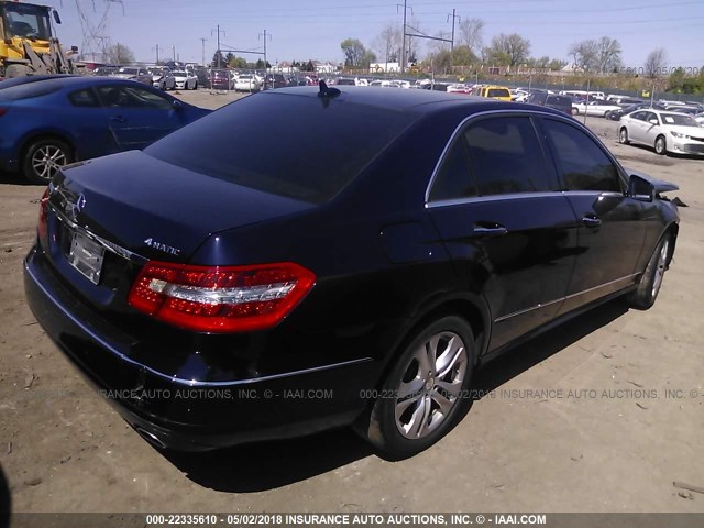 WDDHF8HB0BA269804 - 2011 MERCEDES-BENZ E 350 4MATIC Dark Blue photo 4