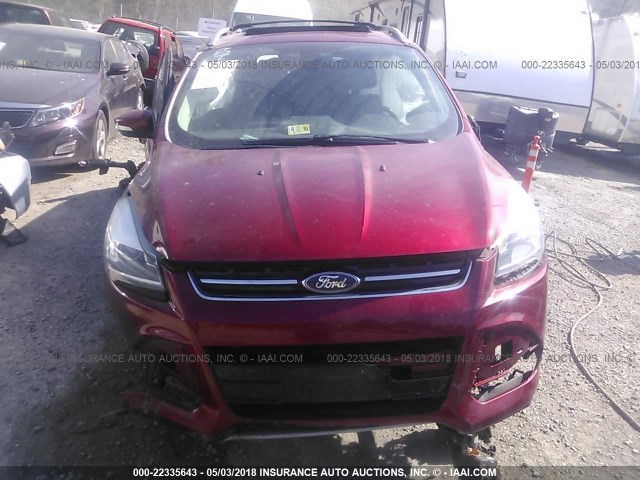 1FMCU9J94DUB91564 - 2013 FORD ESCAPE TITANIUM MAROON photo 6