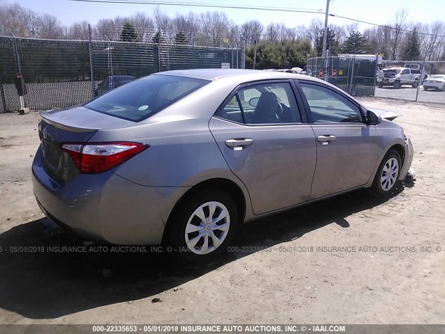 2T1BPRHE6EC182678 - 2014 TOYOTA COROLLA ECO/ECO PLUS/ECO PREMIUM GRAY photo 4