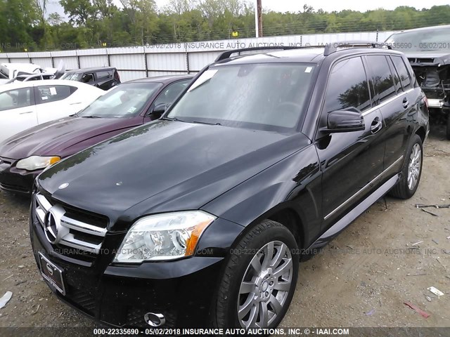 WDCGG8HB6AF370618 - 2010 MERCEDES-BENZ GLK 350 4MATIC BLACK photo 2