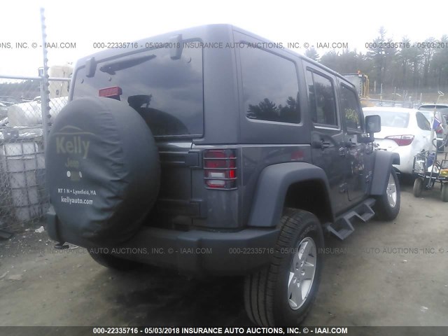 1C4BJWDG0HL704628 - 2017 JEEP WRANGLER UNLIMITE SPORT GRAY photo 4