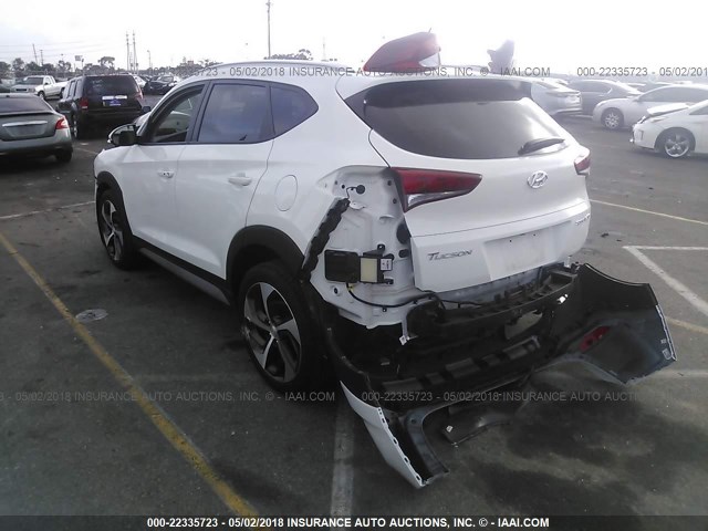 KM8J33A27HU439886 - 2017 HYUNDAI TUCSON LIMITED/SPORT AND ECO/SE WHITE photo 3