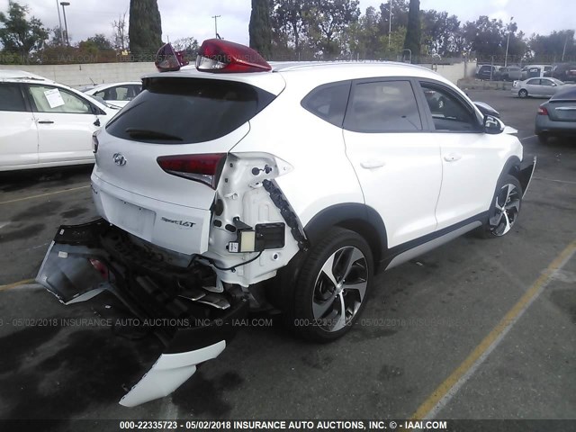 KM8J33A27HU439886 - 2017 HYUNDAI TUCSON LIMITED/SPORT AND ECO/SE WHITE photo 4