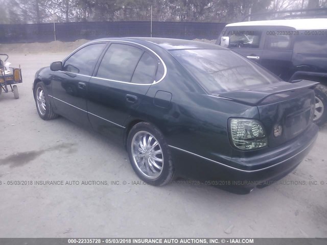 JT8BH68XXX0020982 - 1999 LEXUS GS 400 GREEN photo 3