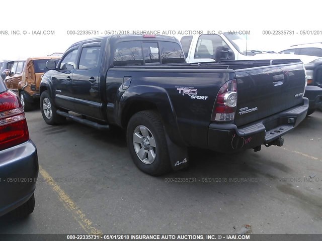 5TEMU4FNXAZ682998 - 2010 TOYOTA TACOMA DOUBLE CAB LONG BED BLACK photo 3