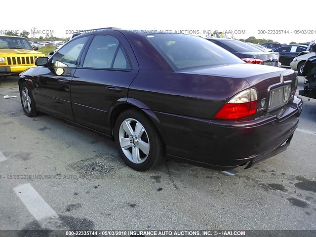 1LNHM87A06Y605307 - 2006 LINCOLN LS 勃艮第红 照片 3