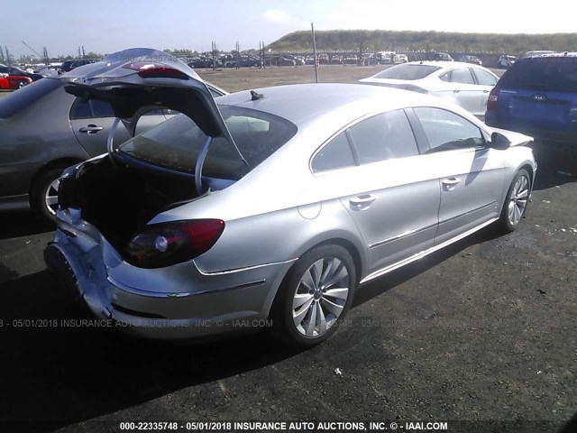 WVWNN7AN6BE700542 - 2011 VOLKSWAGEN CC SPORT SILVER photo 4