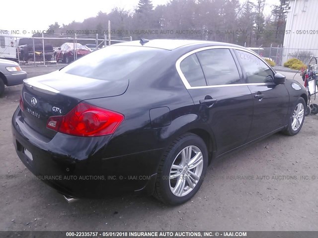 JN1CV6AR4DM354829 - 2013 INFINITI G37 BLACK photo 4