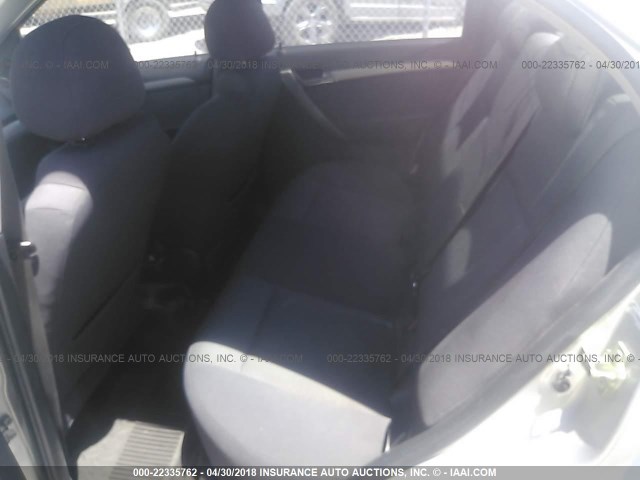 KL1TD56698B125077 - 2008 CHEVROLET AVEO LS SILVER photo 8