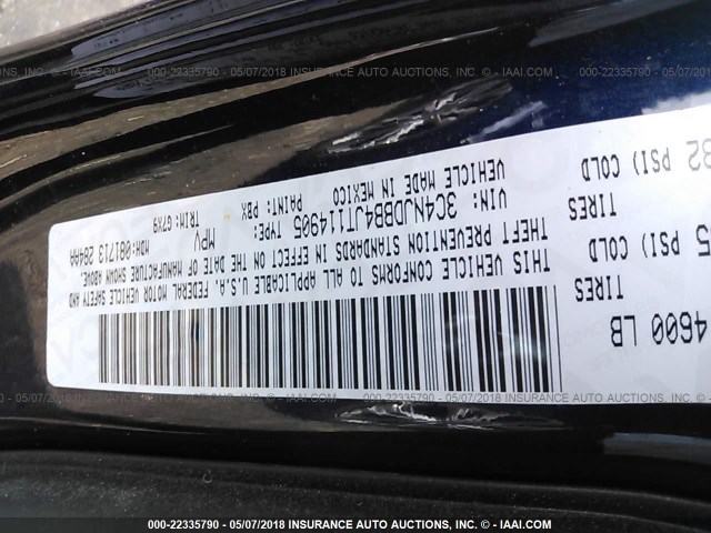 3C4NJDBB4JT114905 - 2018 JEEP COMPASS LATITUDE 蓝色 照片 9