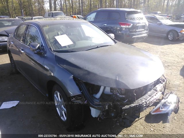 JHMCR6F32HC000565 - 2017 HONDA ACCORD HYBRID GRAY photo 1