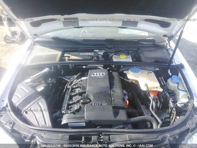 WAUAF78E27A148762 - 2007 AUDI A4 2/TURBO WHITE photo 10