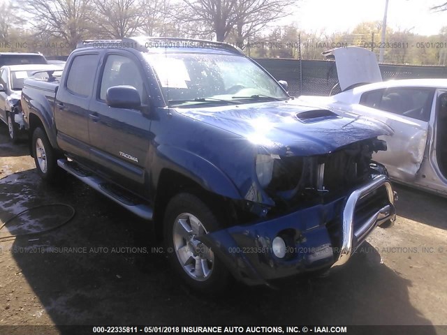 5TELU42N66Z187545 - 2006 TOYOTA TACOMA DOUBLE CAB BLUE photo 1