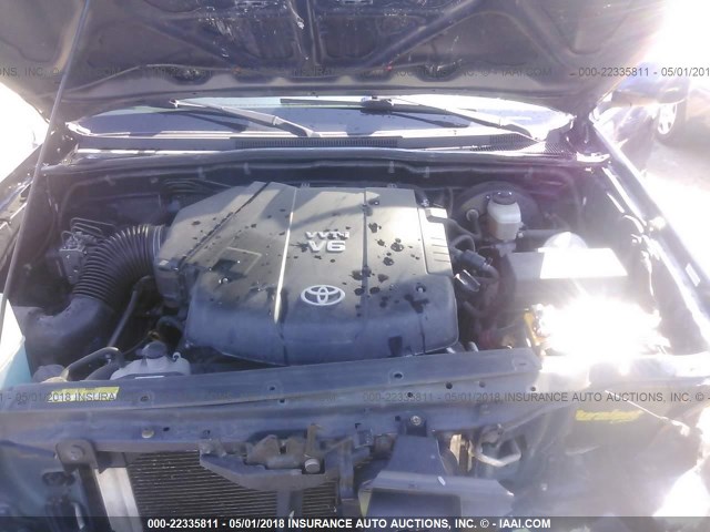 5TELU42N66Z187545 - 2006 TOYOTA TACOMA DOUBLE CAB ლურჯი ფოტო 10