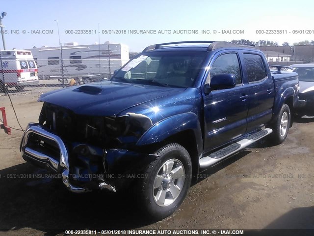 5TELU42N66Z187545 - 2006 TOYOTA TACOMA DOUBLE CAB ლურჯი ფოტო 2