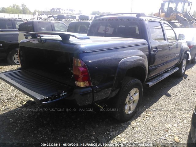 5TELU42N66Z187545 - 2006 TOYOTA TACOMA DOUBLE CAB ლურჯი ფოტო 4