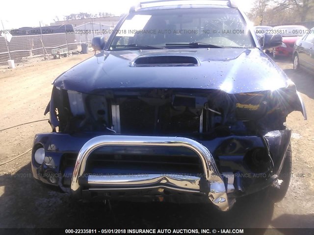 5TELU42N66Z187545 - 2006 TOYOTA TACOMA DOUBLE CAB ლურჯი ფოტო 6