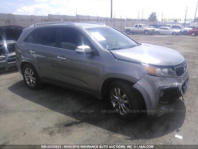 5XYKW4A23BG170459 - 2011 KIA SORENTO SX GRAY photo 1