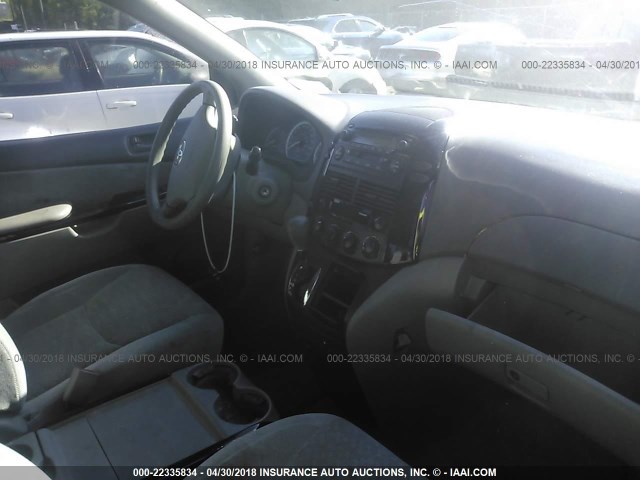 5TDZA23CX5S294906 - 2005 TOYOTA SIENNA CE/LE GRAY photo 5