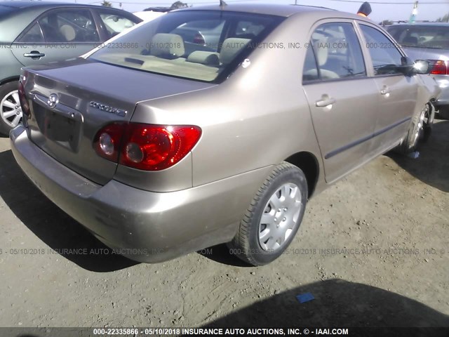 1NXBR32E58Z943770 - 2008 TOYOTA COROLLA CE/LE/S BEIGE photo 4