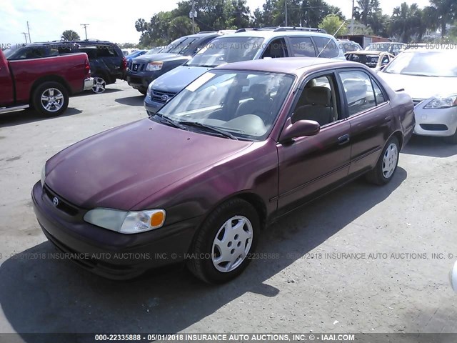 1NXBR18E9XZ230249 - 1999 TOYOTA COROLLA VE/CE/LE 栗色 照片 2