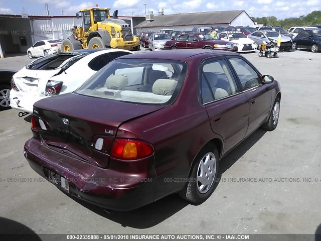 1NXBR18E9XZ230249 - 1999 TOYOTA COROLLA VE/CE/LE 栗色 照片 4