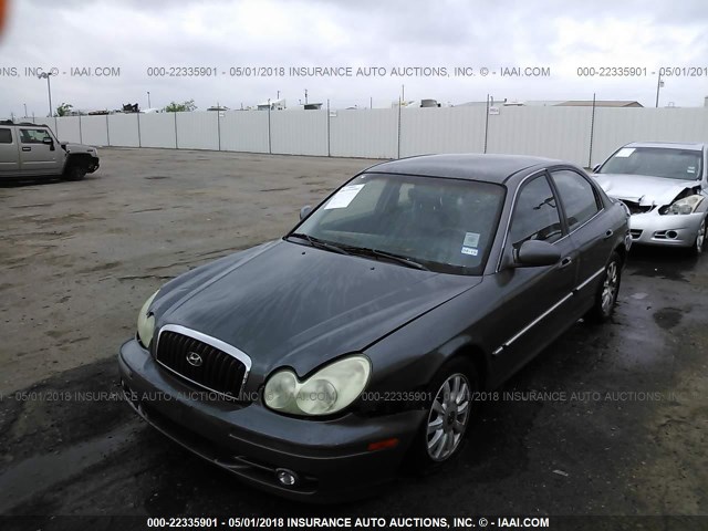 KMHWF35H23A881352 - 2003 HYUNDAI SONATA GLS/LX GREEN photo 2