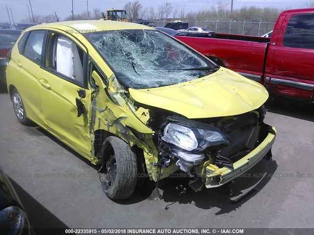 3HGGK5H51FM775923 - 2015 HONDA FIT LX YELLOW photo 1