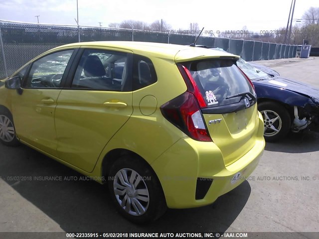 3HGGK5H51FM775923 - 2015 HONDA FIT LX YELLOW photo 3