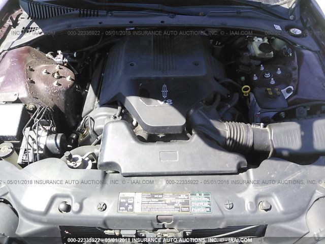 1LNFM87A16Y619496 - 2006 LINCOLN LS BURGUNDY photo 10