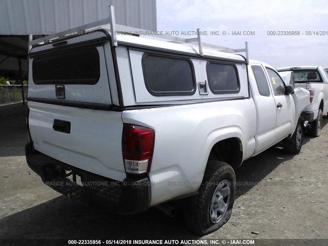 5TFRX5GN6GX063753 - 2016 TOYOTA TACOMA ACCESS CAB/SR/SR5 WHITE photo 4