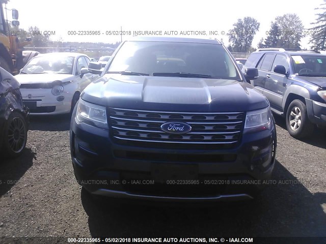 1FM5K7DH3GGB27346 - 2016 FORD EXPLORER XLT BLUE photo 6