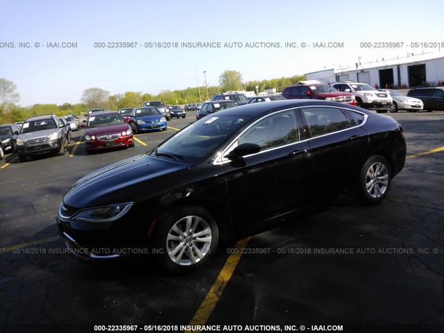 1C3CCCAB3GN191226 - 2016 CHRYSLER 200 LIMITED BLACK photo 2