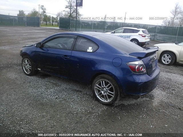 JTKDE167580262923 - 2008 TOYOTA SCION TC BLUE photo 3