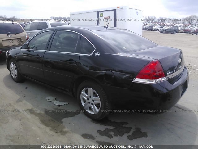 2G1WB58K079295133 - 2007 CHEVROLET IMPALA LS BLACK photo 3