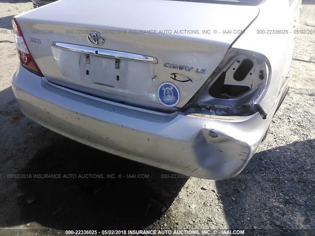 4T1BE32K13U778424 - 2003 TOYOTA CAMRY LE/XLE/SE 银色 照片 6