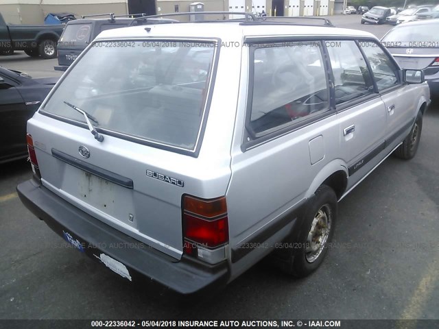 JF2AN52B4PD409950 - 1993 SUBARU LOYALE SILVER photo 4