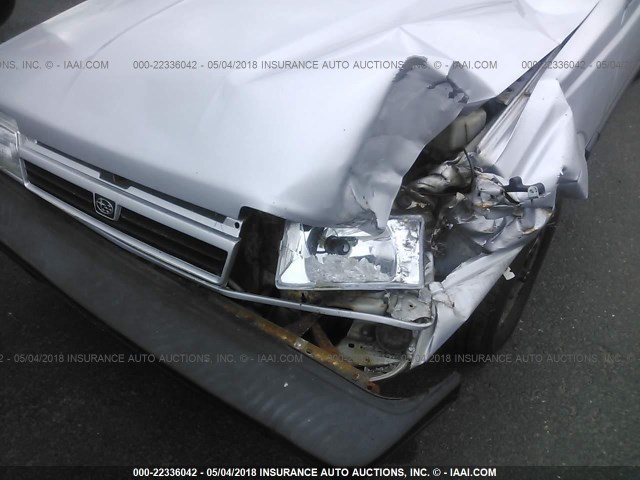 JF2AN52B4PD409950 - 1993 SUBARU LOYALE SILVER photo 6